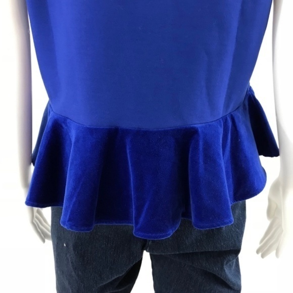 NEW JCrew Top Blouse Size XLarge Velvet Peplum - Picture 5 of 8
